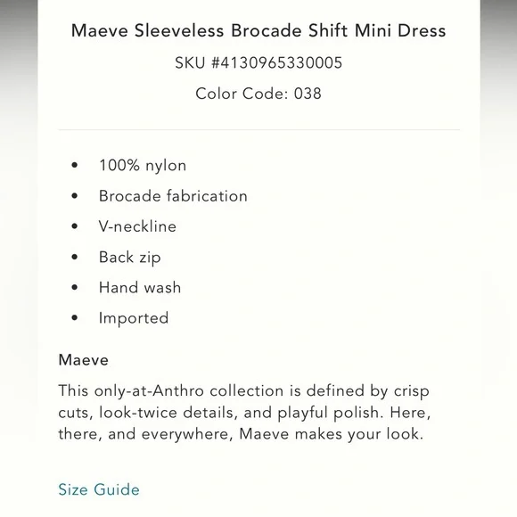 NWT Maeve Brocade shift mini dress - Picture 7 of 11